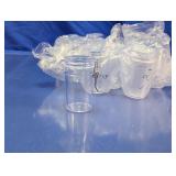 (9)Clear Plastic Swing-Top Storage Jars Lot