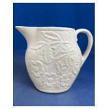 Embossed Floral Ceramic Pitcher Creamer