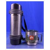 Nissan Stainless Thermos and Ozark Trail Mug