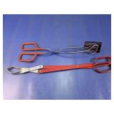 Metal Grilling and Fireplace Tongs