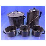 Black Camping Cookware Set