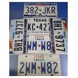 (6)Assorted Texas License Plates Lot