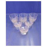 Etched Glass Stemware Cups