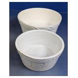 Vintage Style White Ceramic Serving Bowls