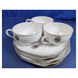 Floral Teacups & Scalloped Saucers