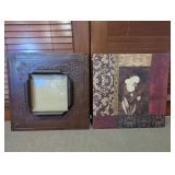 Embossed Metal Picture Frame & Canvas Wall Art Set