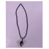 Murano-Style Millefiori Cuboid Pendant Necklace