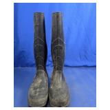Vintage Servus ANSI Black Rubber Steel Toe Boots