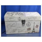 Vintage Paris Map Domed Keepsake Storage Trunk