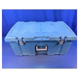 Large Blue Plastic Heavy Duty Storage Trunk Box