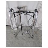 Mobility Aids: Folding Walker & Canes Trio