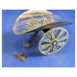 Vintage Metal Chariot Wine Holder