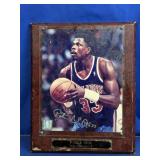 Patrick Ewing NYK Signed Vintage Plaque