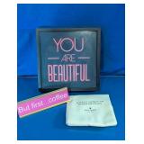 Assorted Motivational Dï¿½cor & Kate Spade Cloth