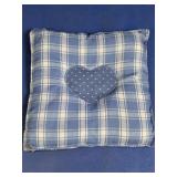 Blue Plaid Heart Fabric Pad