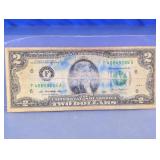 Series 2013 Two Dollar Bill Blue Ink Stains