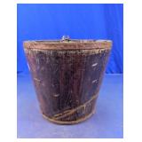 Wooden Bucket with Metal Bands