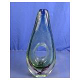 Art Glass Teardrop Vase Sculpture