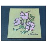 Cleo Teissedre Hand Painted Ceramic Art Tile
