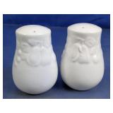 White Ceramic Salt & Pepper Shakers
