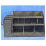 Black Plastic Multi-Compartment Desk Organizer