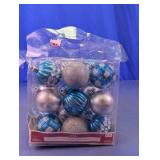 Holiday Time Blue & Silver Shatterproof Ornaments