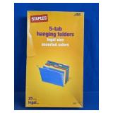 Staples 5 Tab Hanging Folders Pack