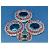 Vintage American Style Concho Belt Hardware Duo