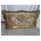 Vintage Framed Italian Woven Tapestry Art