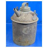 Rustic Metal Oil Can Container
