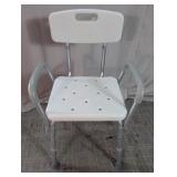 Adjustable Shower Chair w/ Back & Arms