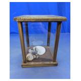Square Wood and Glass Display Case Lantern