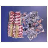 US Flag Keyrings and Small Handheld Flags Lot