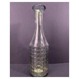 Tall Textured Clear Glass Decorative Bottle
