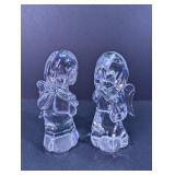 Glass Angel Figurine Set