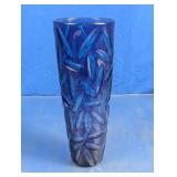 Cobalt Blue Textured Glass Vase