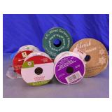 Holiday Wired Garland & Decorative Ribbons Lot