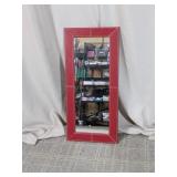 Red Framed Wall Mirror