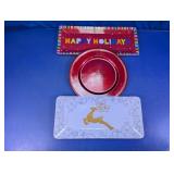 Christmas Holiday Serving Platters & Charger Set