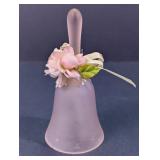 Pink Frosted Glass Decorative Bell