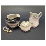 Assorted Decorative Creamer & Sugar Bowl Set