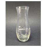 Etched Glass Bud Vase