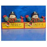 Snowman Christmas Name Plaque Wall Decor Set