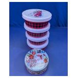 Christmas Storage Containers & Metal Tin Lot