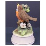 Robin Bird Music Box Figurine