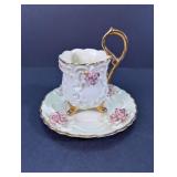 Floral Demitasse Cup & Saucer