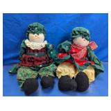 Fabric Snowman Shelf Sitter Doll Set