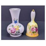 Vintage Milk Glass Hobnail Bell & Vase Decor Lot