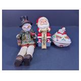 Assorted Christmas Holiday Table Decor Lot