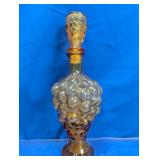 Amber Glass Grape Cluster Decanter